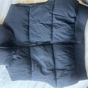 black puffer vest